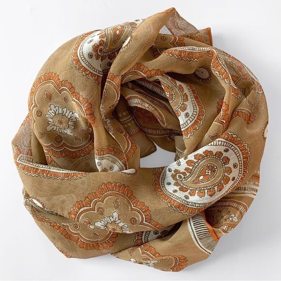 Vintage Paisley Print Scarf Made in Italy - Picture 1 of 6